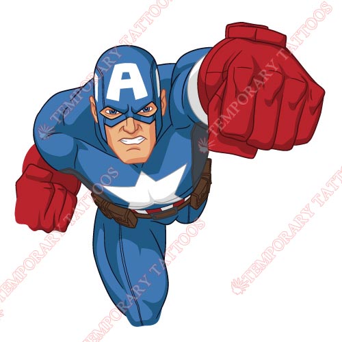 Captain America Customize Temporary Tattoos Stickers NO.75